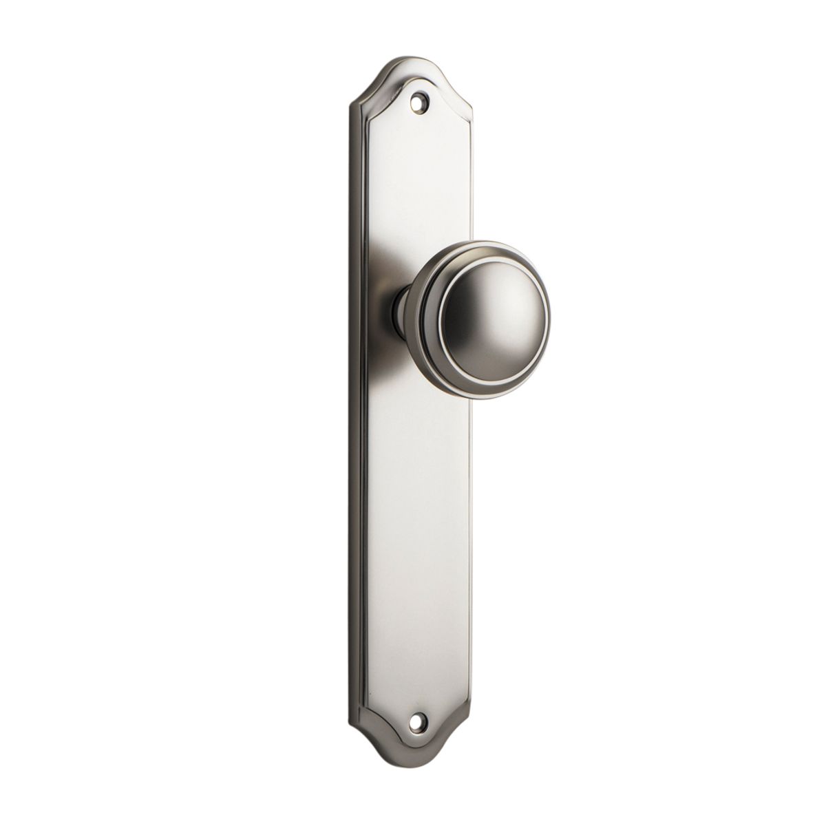 14826 - Paddington Knob - Shouldered Backplate - Satin Nickel - Passage