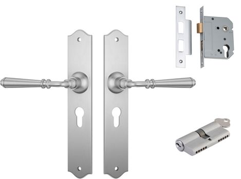 Reims Lever - Long Backplate Entrance Set with High Security Lock