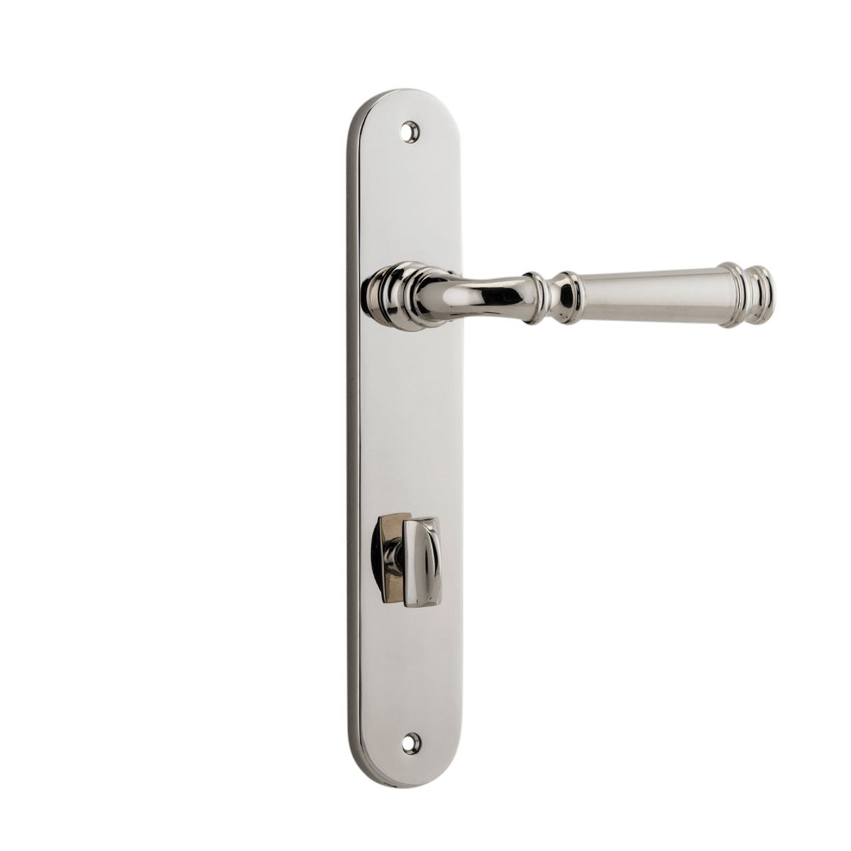 14230P85 - Verona Lever - Oval Backplate - Polished Nickel - Privacy