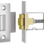 21855 - Roller Latch with Face Plate and Striker - Polished Chrome