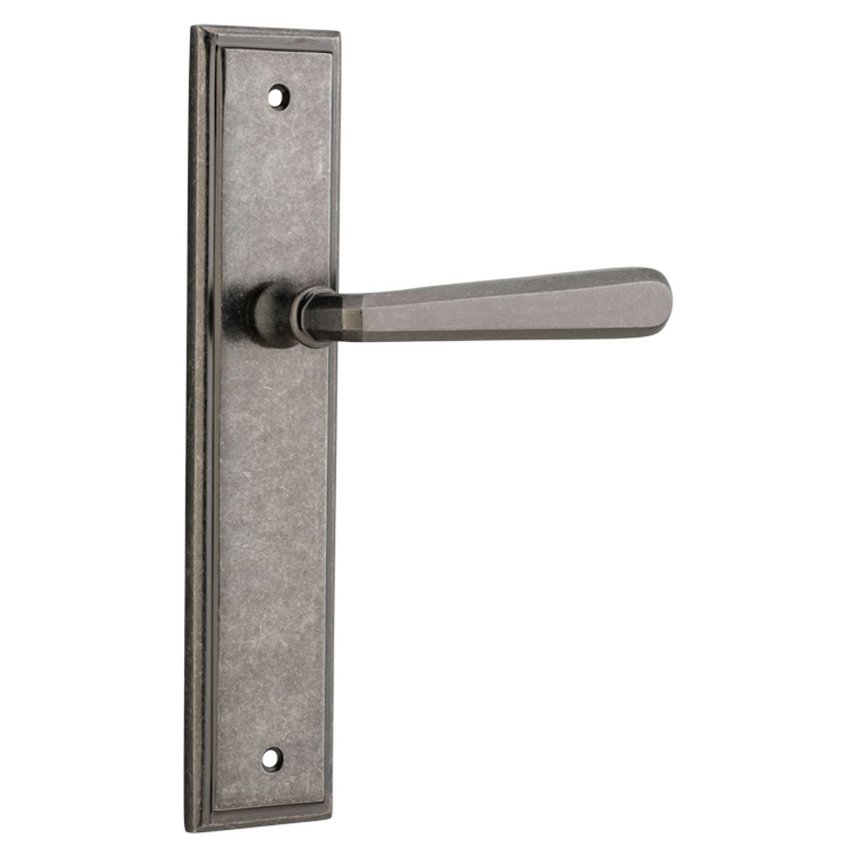 13878 - Copenhagen Lever - Stepped Backplate - Distressed Nickel - Passage