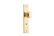 10321 - Paddington Knob - Chamfered Backplate - Polished Brass - Passage
