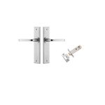 12288KPASS60 - Annecy Lever - Chamfered Backplate Passage Kit - Brushed Chrome - Passage