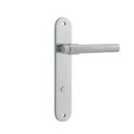 12400P85 - Helsinki Lever - Oval Backplate - Brushed Chrome - Privacy