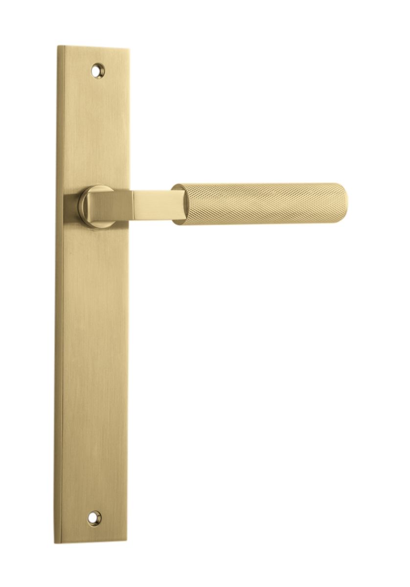 16252 - Brunswick Lever - Rectangular Backplate - Brushed Gold PVD - Passage