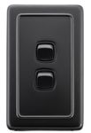 2 Gang Flat Plate Rocker Switches - W72mm
