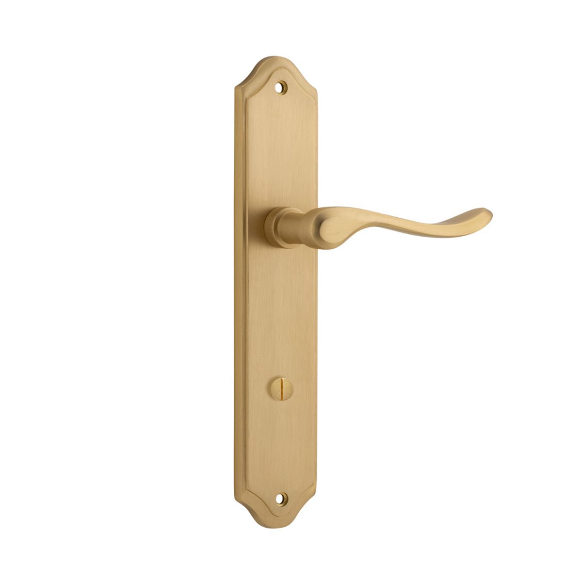 15422P85 - Stirling Lever - Shouldered Backplate - Brushed Brass - Privacy