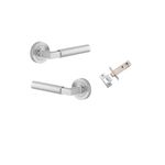 0345KPASS60 - Berlin Lever - Round Rose Passage Kit - Brushed Chrome - Passage