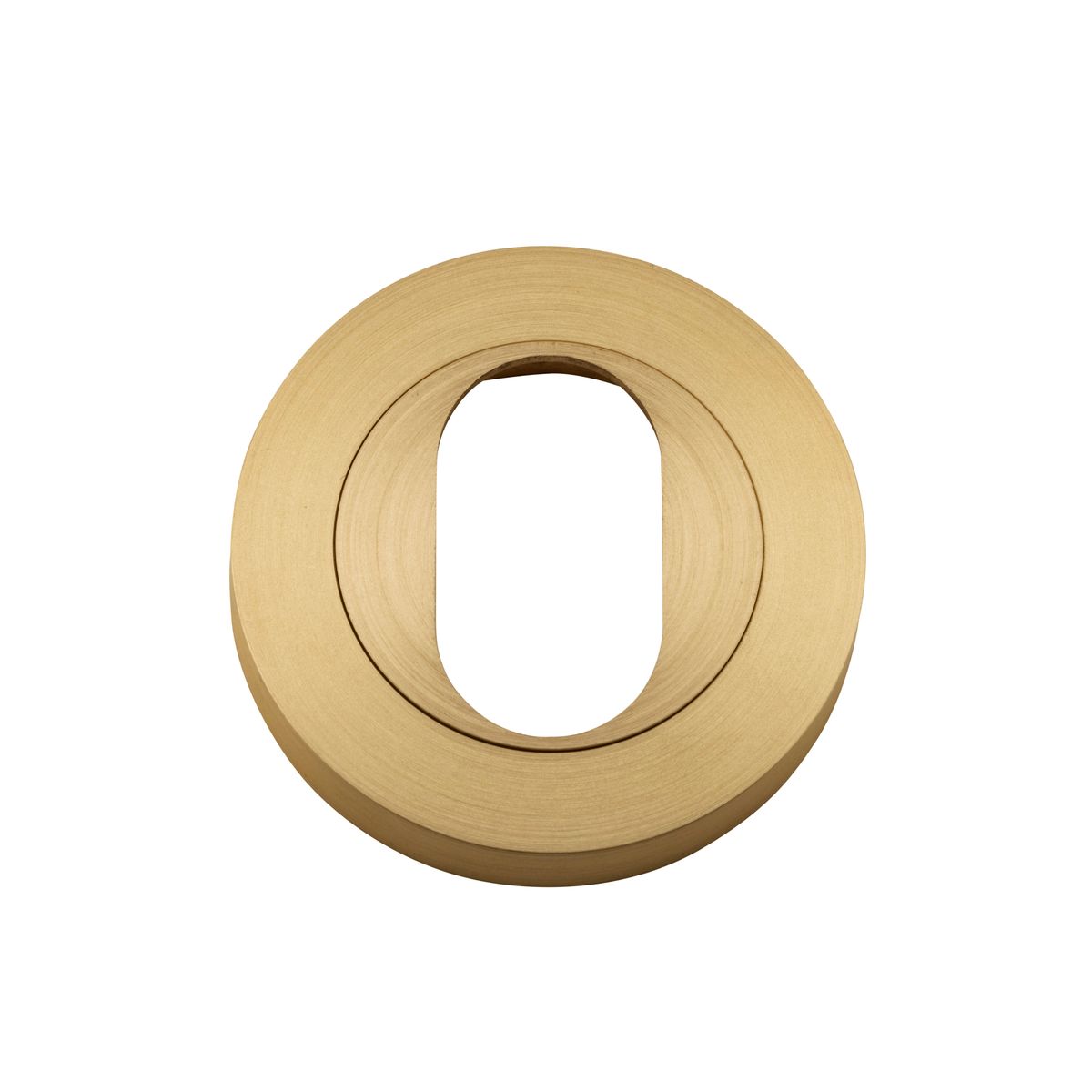 20066 - Oval Escutcheon -  Round - Brushed Brass