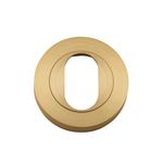 20066 - Oval Escutcheon -  Round - Brushed Brass