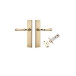 10242KPASS60 - Verona Lever - Stepped Backplate Passage Kit - Polished Brass - Passage