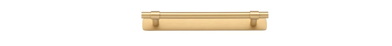 21016B - Helsinki Cabinet Pull with Backplate - CTC160mm - Brushed Brass