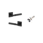 0413KIBPRIV60 - Berlin Lever - Square Rose Privacy Kit (Inbuilt Privacy) - Matt Black - Privacy
