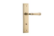 10242P85 - Verona Lever - Stepped Backplate - Polished Brass - Privacy