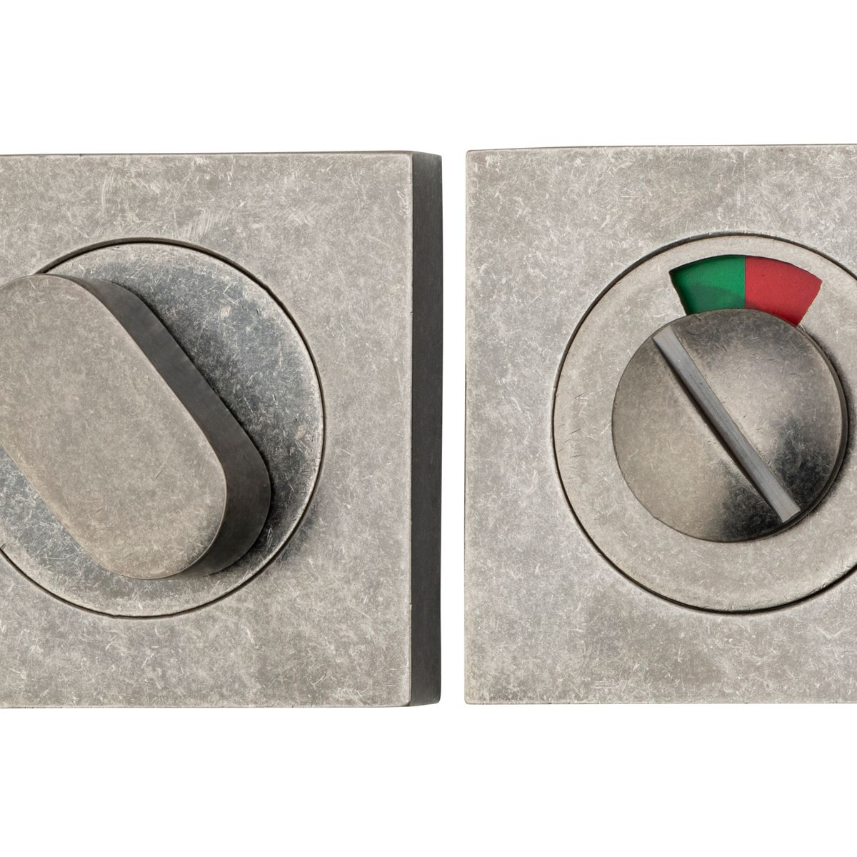 20117 - Privacy Turn With Indicator - Square - Distressed Nickel