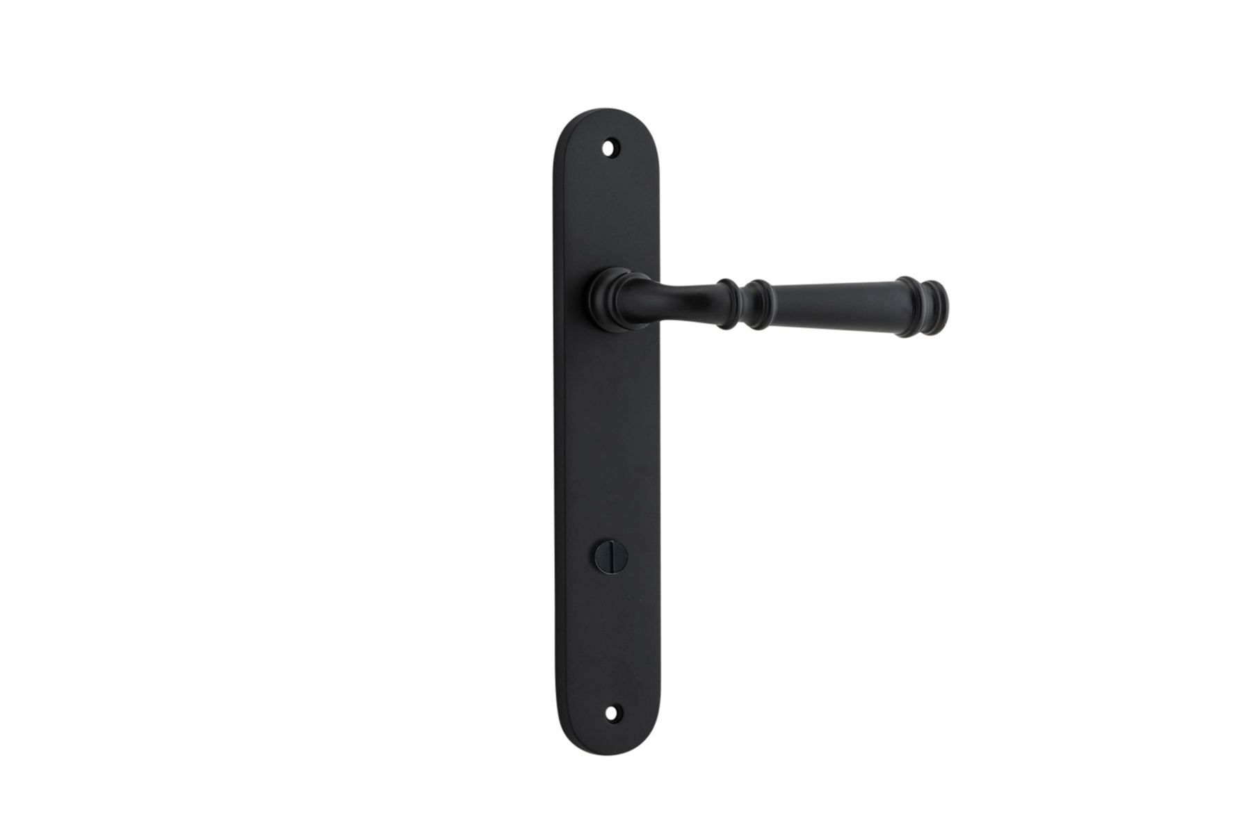 12730P85 - Verona Lever - Oval Backplate - Matt Black - Privacy