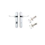 11924KPRIV60 - Stirling Lever - Oval Backplate Privacy Kit with Privacy Turn - Polished Chrome - Privacy
