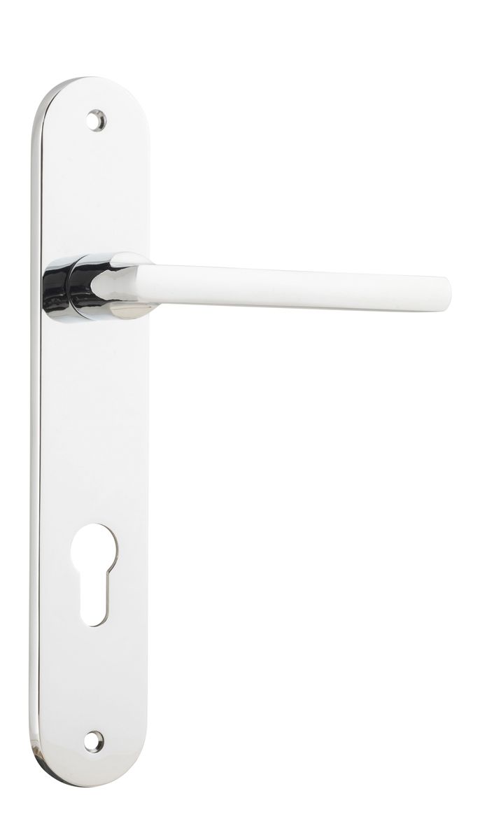 11726E85 - Baltimore Lever - Oval Backplate - Polished Chrome - Entrance
