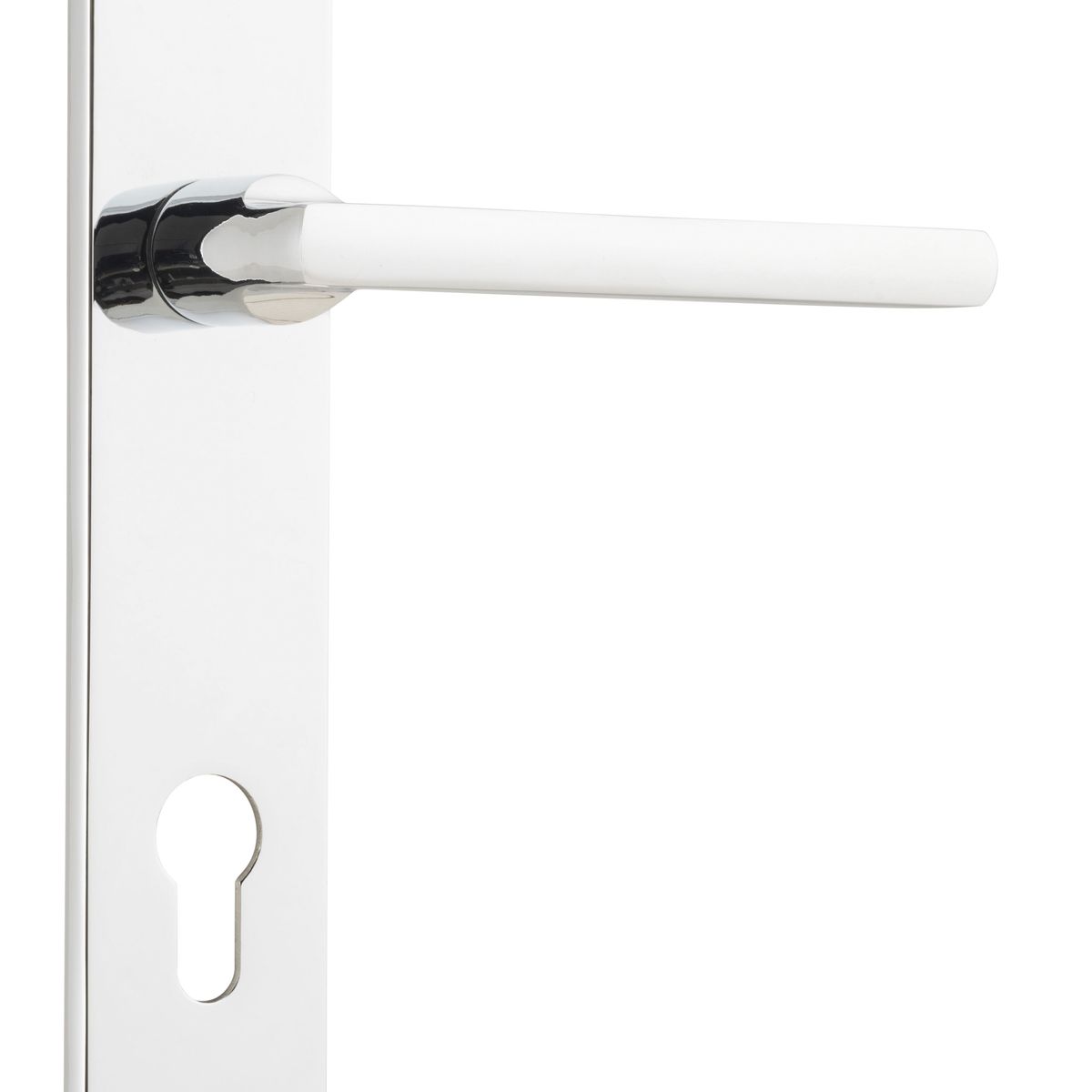 11726E85 - Baltimore Lever - Oval Backplate - Polished Chrome - Entrance