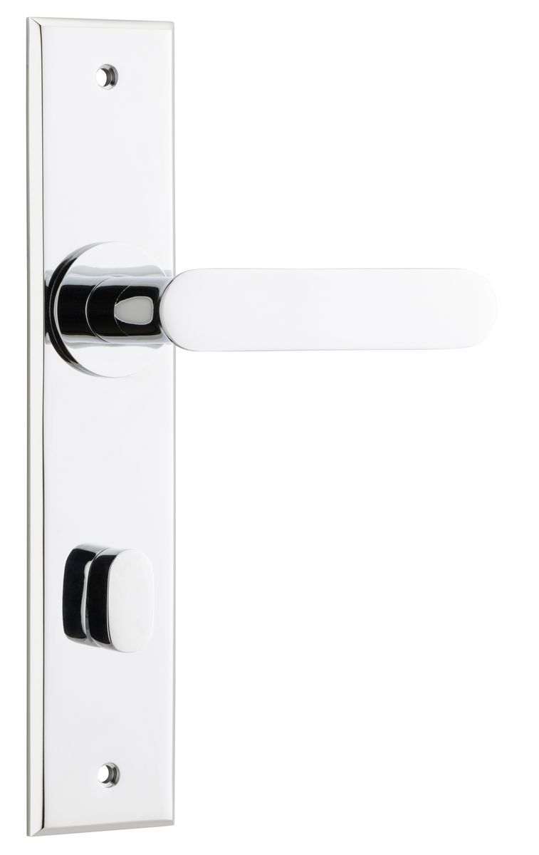 11784P85 - Bronte Lever - Chamfered Backplate - Polished Chrome - Privacy