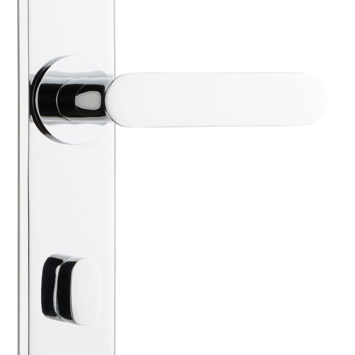11784P85 - Bronte Lever - Chamfered Backplate - Polished Chrome - Privacy