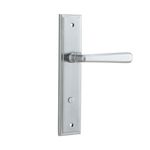 12378P85 - Copenhagen Lever - Stepped Backplate - Brushed Chrome - Privacy