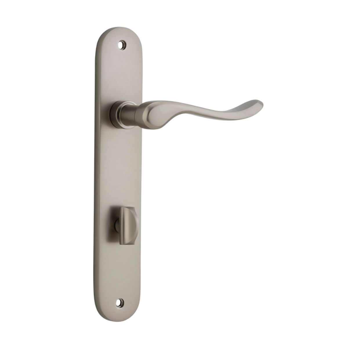 14924P85 - Stirling Lever - Oval Backplate - Satin Nickel - Privacy