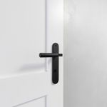 12768P85 - Brunswick Lever - Oval Backplate - Matt Black - Privacy