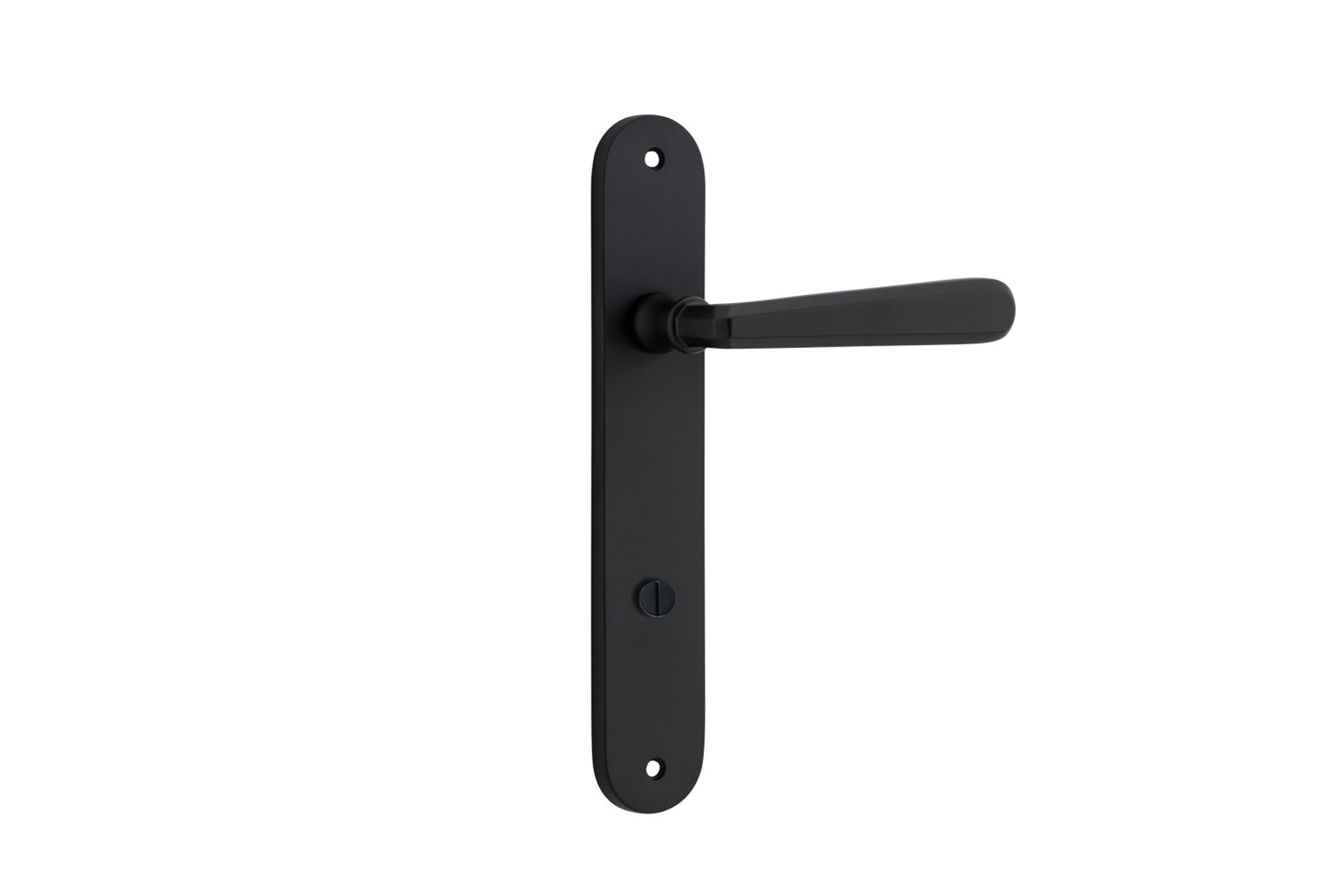 12876P85 - Copenhagen Lever - Oval Backplate - Matt Black - Privacy