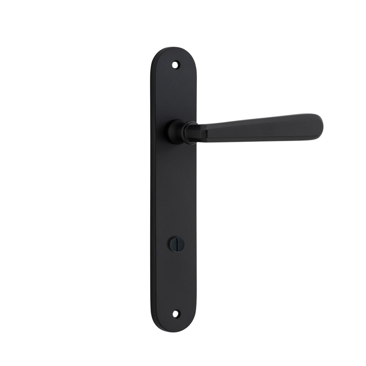 12876P85 - Copenhagen Lever - Oval Backplate - Matt Black - Privacy