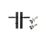 12750KPRIV60 - Berlin Lever - Rectangular Backplate Privacy Kit - Matt Black - Privacy