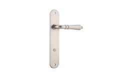 14724P85 - Sarlat Lever - Oval Backplate - Satin Nickel - Privacy