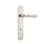 14724P85 - Sarlat Lever - Oval Backplate - Satin Nickel - Privacy