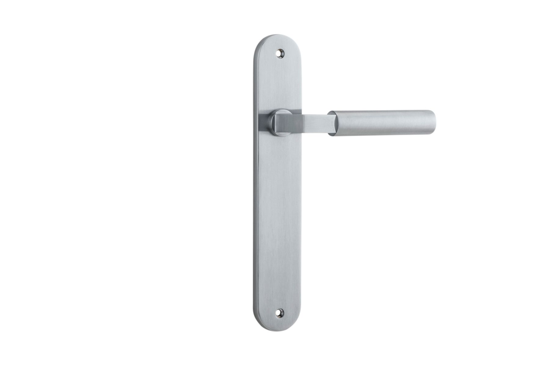 12266 - Berlin Lever - Oval Backplate - Brushed Chrome - Passage