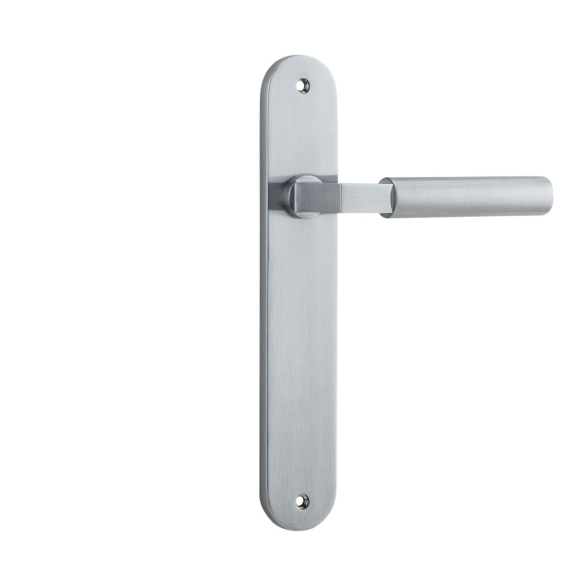 12266 - Berlin Lever - Oval Backplate - Brushed Chrome - Passage