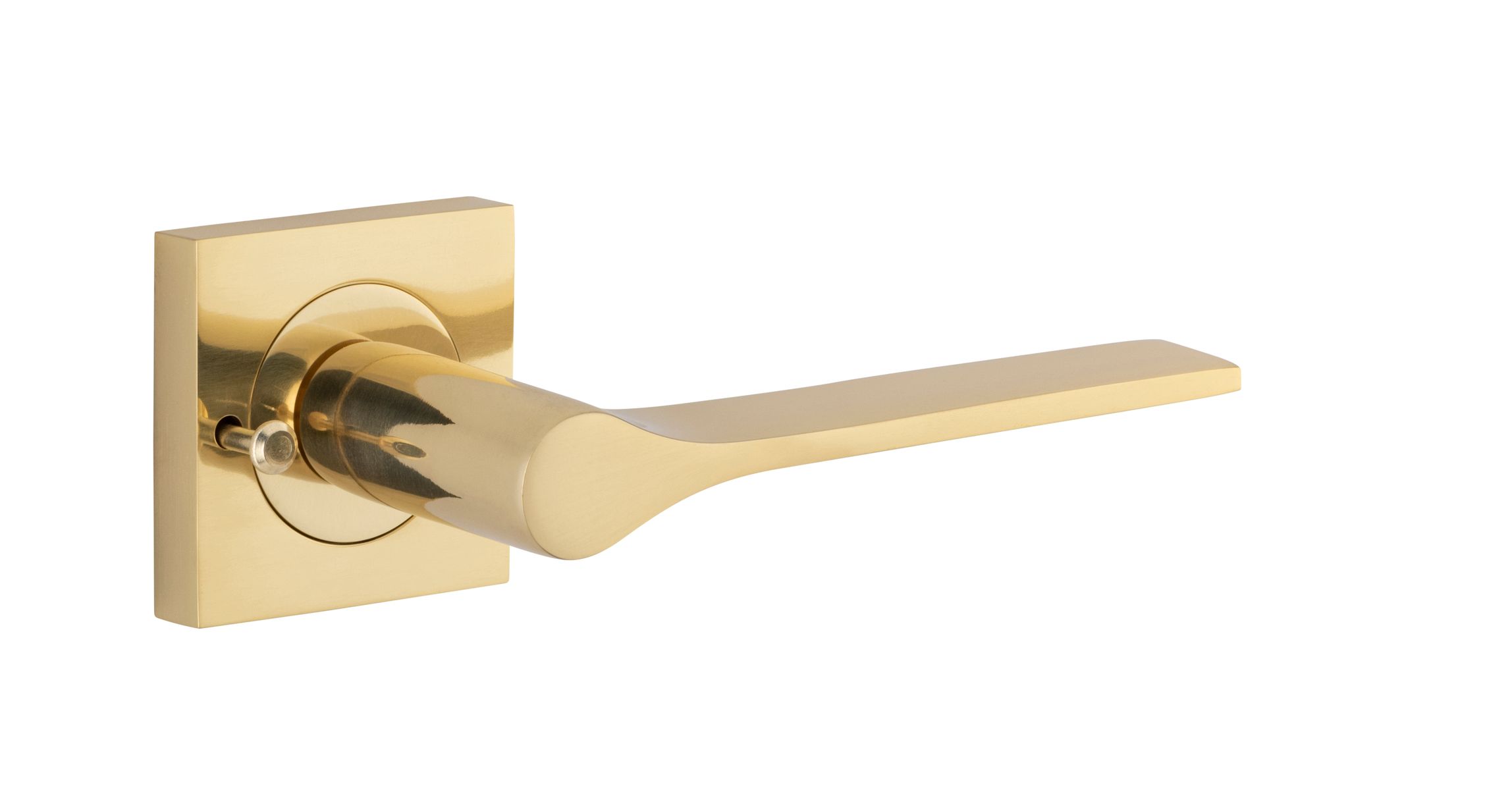 0430KIBPRIV60 - Como Lever - Square Rose Privacy Kit (Inbuilt Privacy) - Polished Brass - Privacy