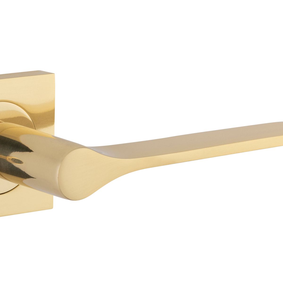 0430KIBPRIV60 - Como Lever - Square Rose Privacy Kit (Inbuilt Privacy) - Polished Brass - Privacy