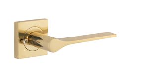 0430KIBPRIV60 - Como Lever - Square Rose Privacy Kit (Inbuilt Privacy) - Polished Brass - Privacy