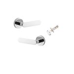 0334KPASS60 - Bronte Lever - Round Rose Passage Kit - Polished Chrome - Passage