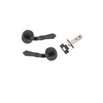 9203KPASS60 - Sarlat Lever - Round Rose Passage Kit - Matt Black - Passage
