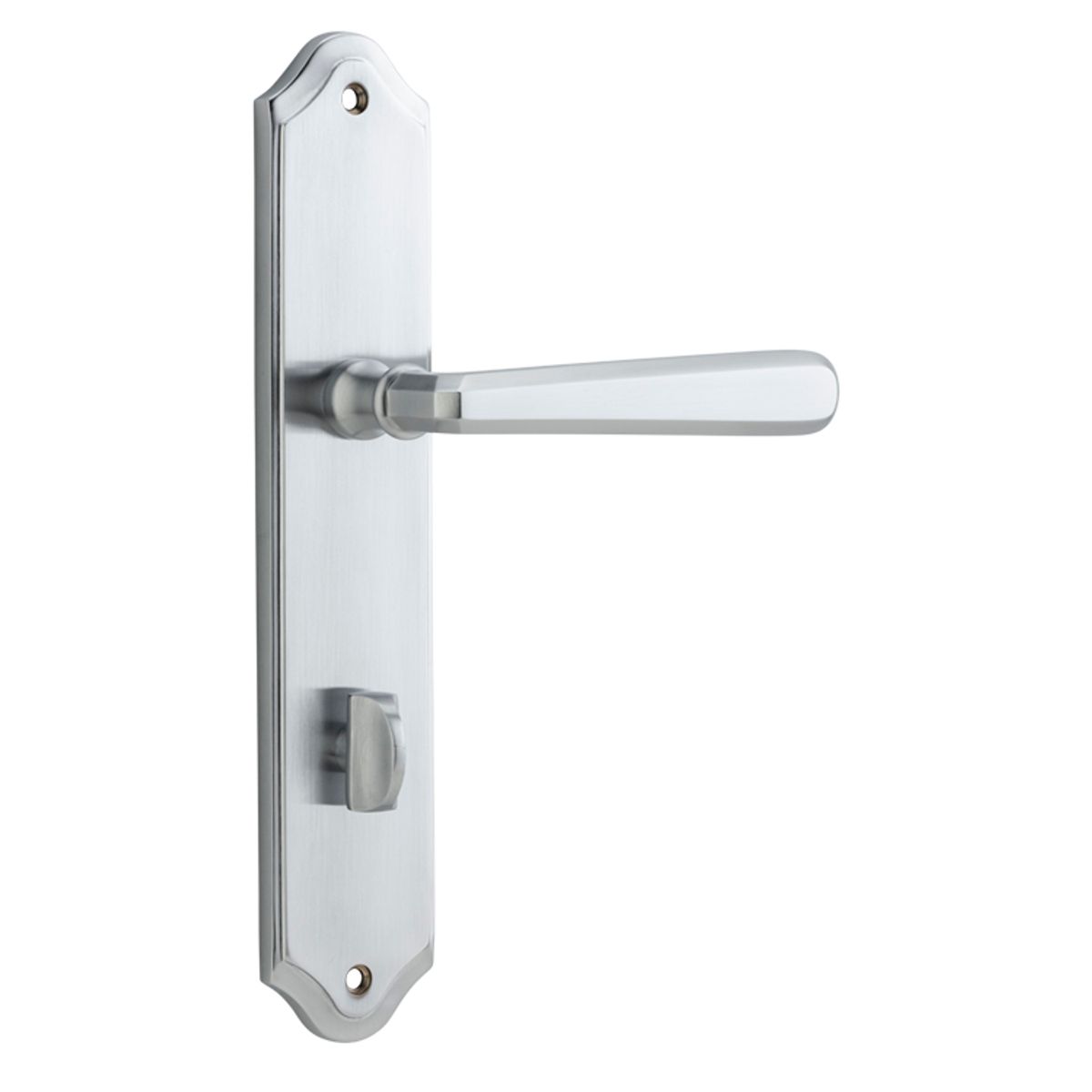 12374P85 - Copenhagen Lever - Shouldered Backplate - Brushed Chrome - Privacy