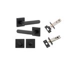 21183KPRIV60 - Osaka Lever - Square Rose Privacy Kit with Separate Privacy Turn - Matt Black - Privacy