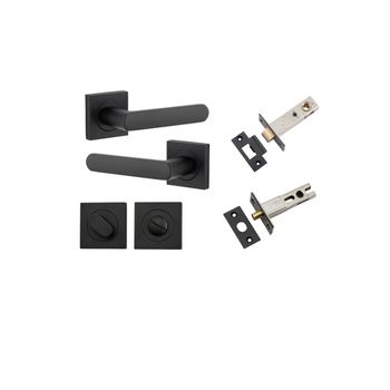 Osaka Lever - Square Rose Privacy Kit with Separate Privacy Turn