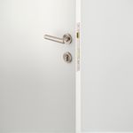 24005KENTR60KK - Puerto Lever - Round Rose Entrance Kit with Separate High Security Lock - Satin Nickel - Entrance