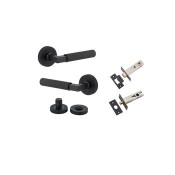 Brunswick Lever - Round Rose Privacy Kit