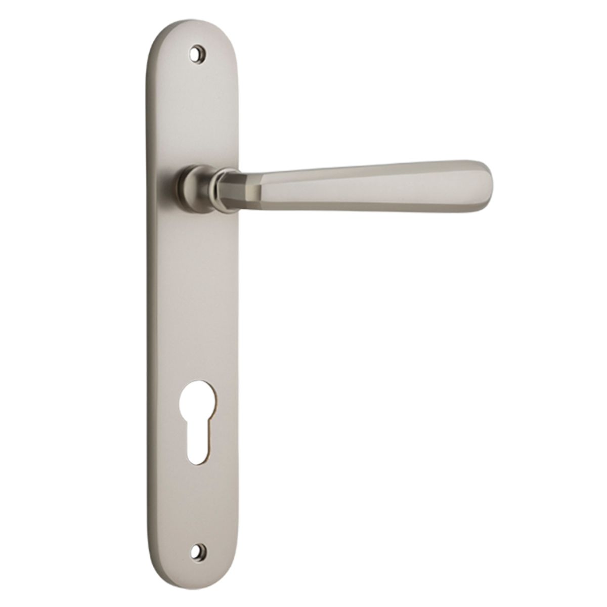 14876E85 - Copenhagen Lever - Oval Backplate - Satin Nickel - Entrance