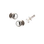 0208KPASS60 - Cambridge Knob - Round Rose Passage Kit - Polished Nickel - Passage