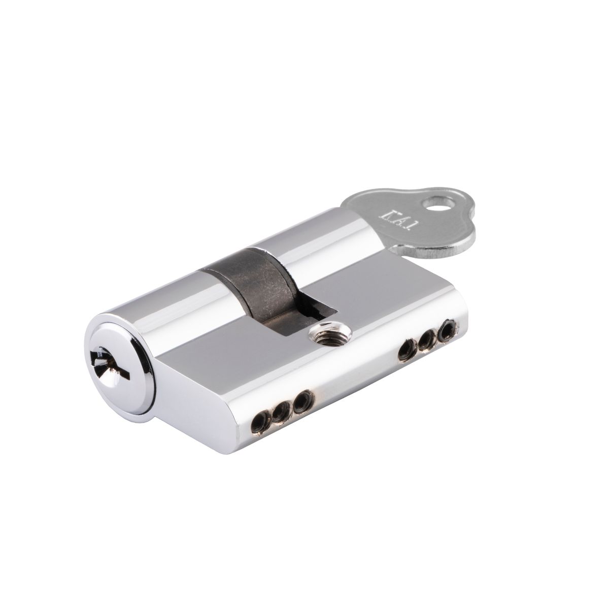 21642 - Euro Cylinder Key/Key 3 Pin - Polished Chrome - Entrance