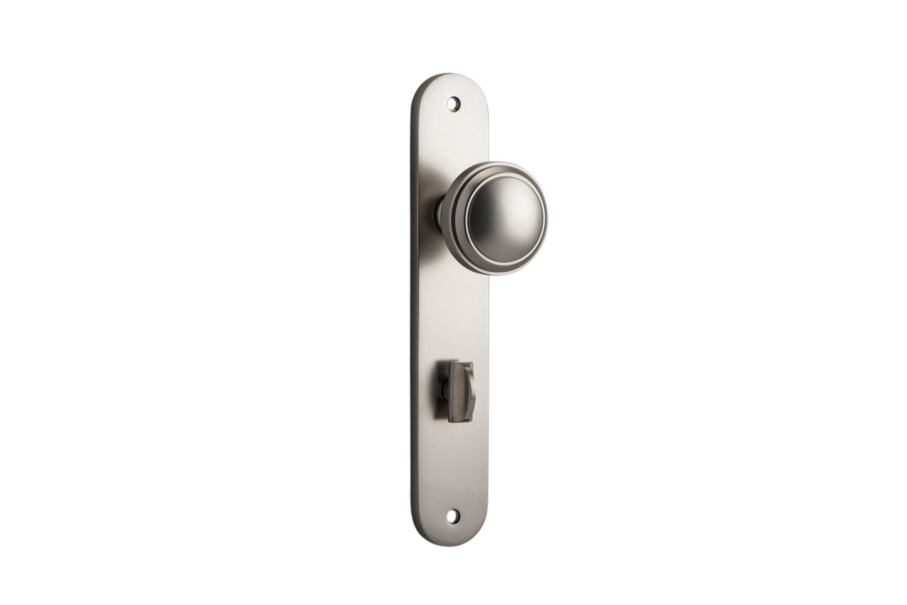 14832P85 - Paddington Knob - Oval Backplate - Satin Nickel - Privacy