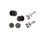 0201KPRIV60 - Cambridge Knob - Round Rose Privacy Kit with Separate Privacy Turn - Signature Brass - Privacy